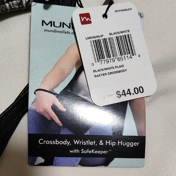 Mundi Black and White Plaid Clutch - Picture 6 of 6